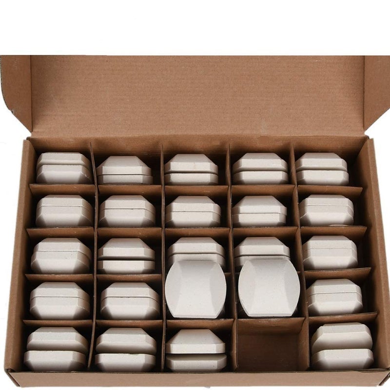 GasSaf Ceramic Briquettes Replacement for Select Turbo, Nexgrill Gas Grill Models, 2 x 2 x 0.8 inch, Set of 50 pcs - Image 1